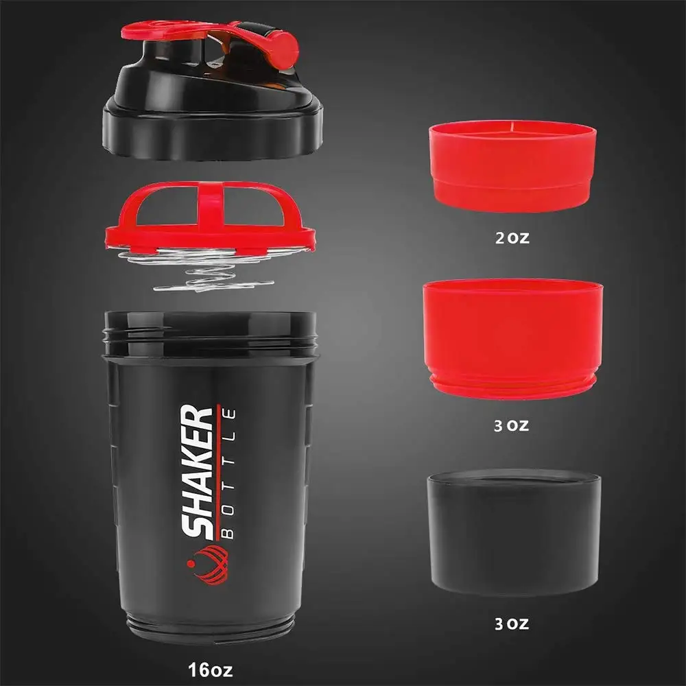 Whey Protein Isolate - 500Ml Gelaagde Eiwitfles Poederschudder Met Poeder