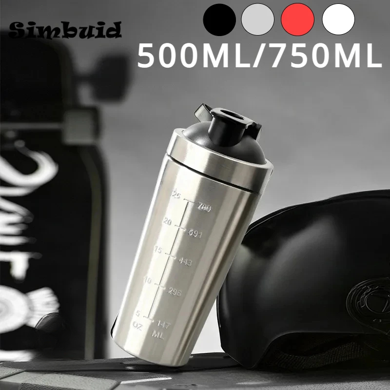 Whey Protein Isolate - Roestvrijstalen eiwitpoeder-shakerfles met stalen kogel en