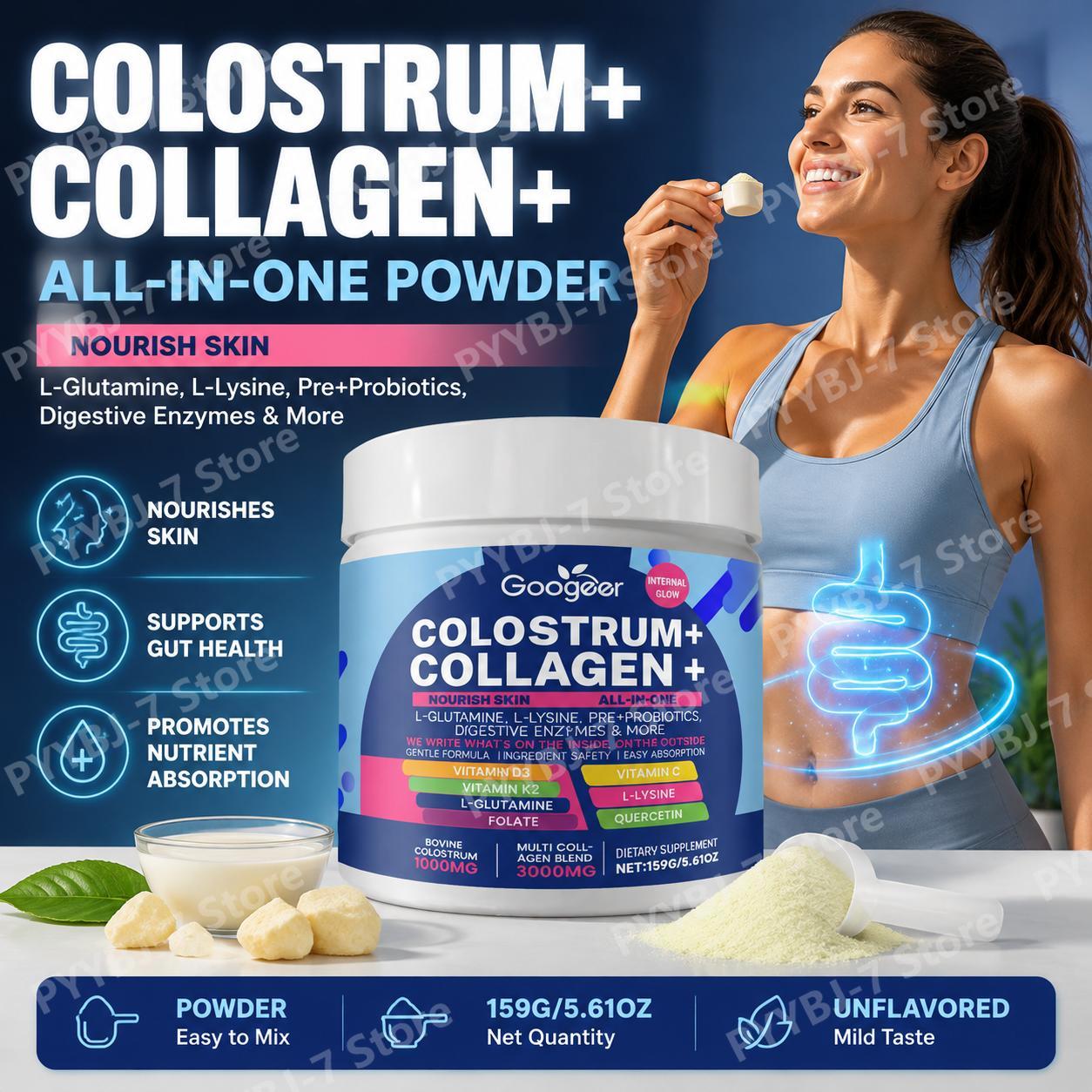 Digestive Enzyme Blend - Colostrum Collageenpoeder voor volwassenen met Multi