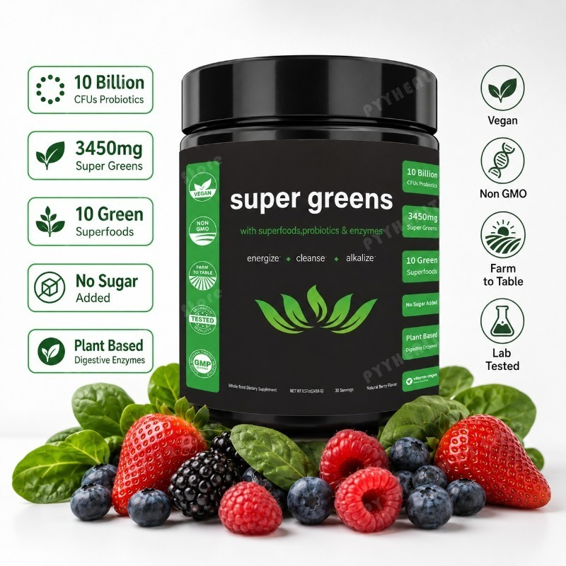 Super Greens Poeder met Fruit  - Digestive Enzyme Blend recensie en prijs